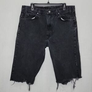 Levi's 505 Relaxed Fit Straight Leg Orange Tab Vintage Denim Jean Shorts Size 38